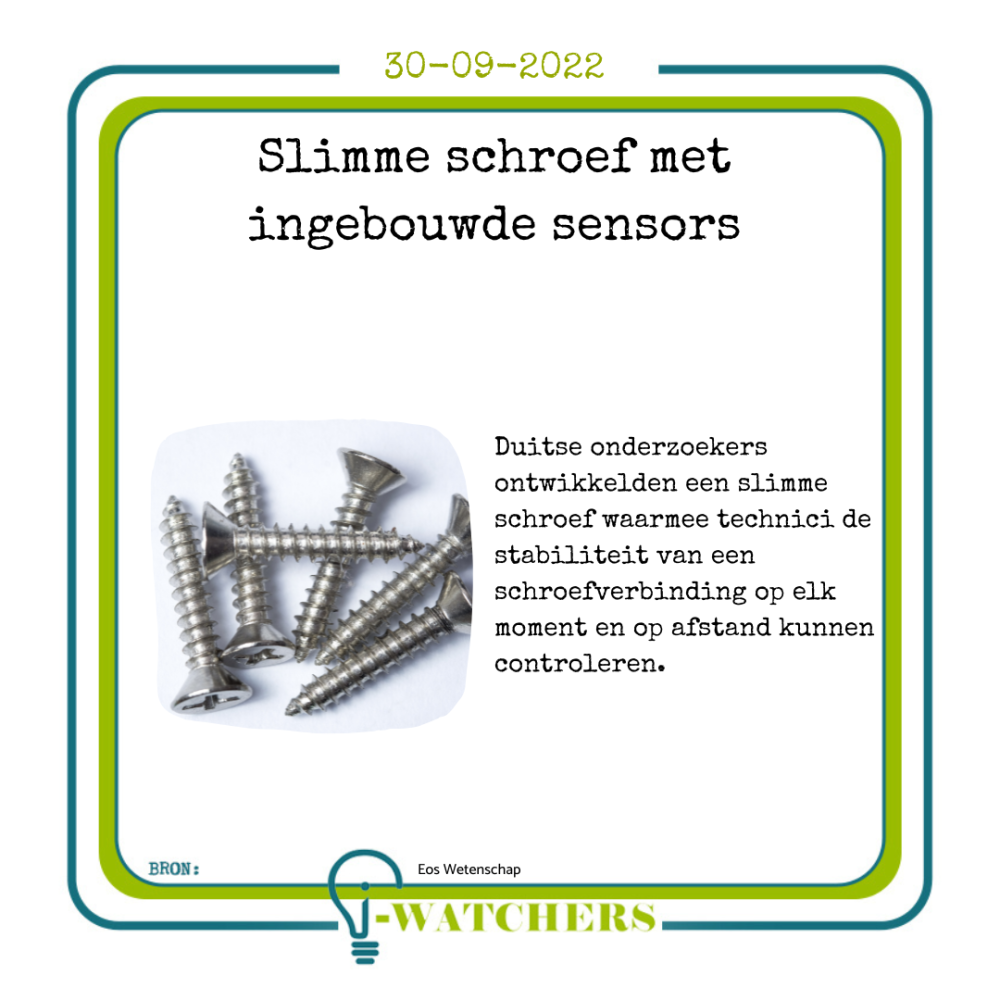 Slimme schroef met ingebouwde sensors